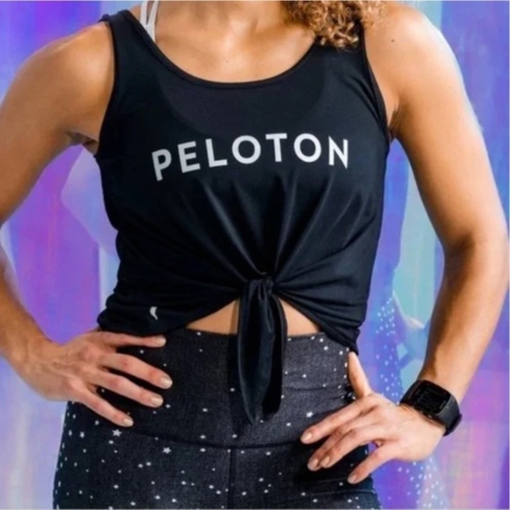Peloton Black Tie Up Tank